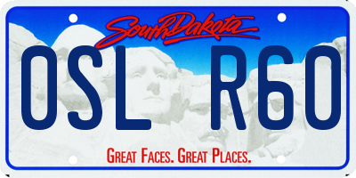 SD license plate 0SLR60