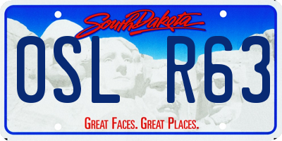 SD license plate 0SLR63