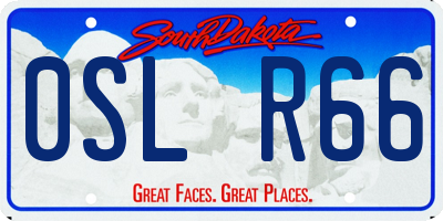SD license plate 0SLR66