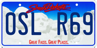 SD license plate 0SLR69
