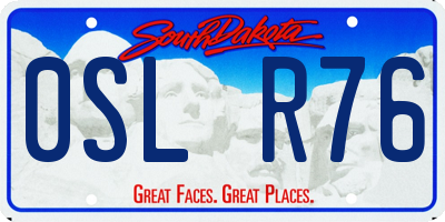 SD license plate 0SLR76