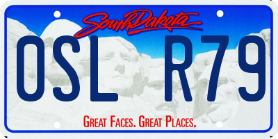 SD license plate 0SLR79