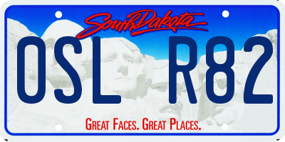 SD license plate 0SLR82