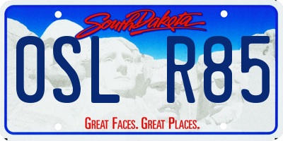 SD license plate 0SLR85
