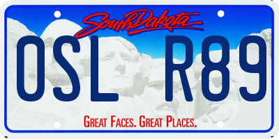 SD license plate 0SLR89