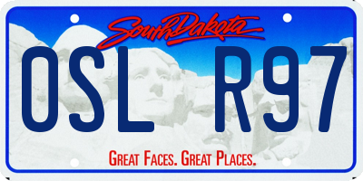 SD license plate 0SLR97