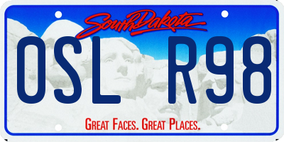 SD license plate 0SLR98
