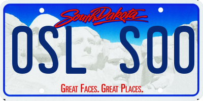 SD license plate 0SLS00