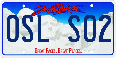 SD license plate 0SLS02