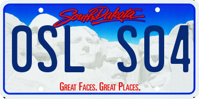 SD license plate 0SLS04
