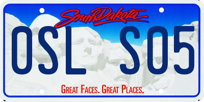 SD license plate 0SLS05