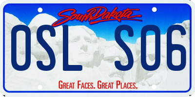 SD license plate 0SLS06