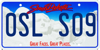 SD license plate 0SLS09