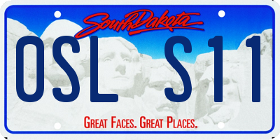 SD license plate 0SLS11