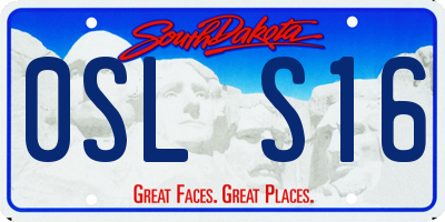 SD license plate 0SLS16