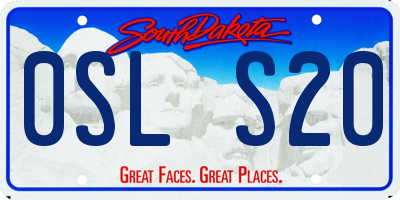 SD license plate 0SLS20