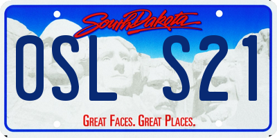 SD license plate 0SLS21