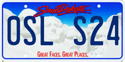 SD license plate 0SLS24