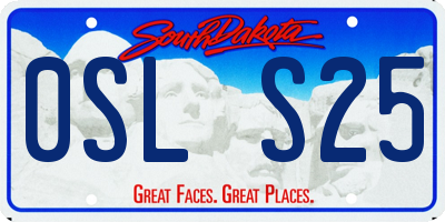 SD license plate 0SLS25