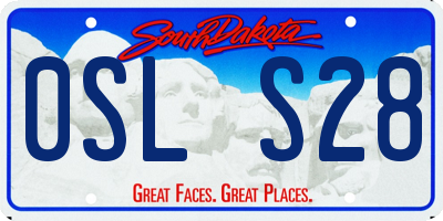 SD license plate 0SLS28