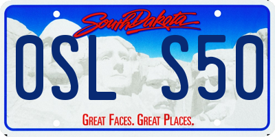 SD license plate 0SLS50