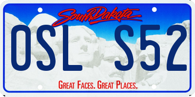 SD license plate 0SLS52