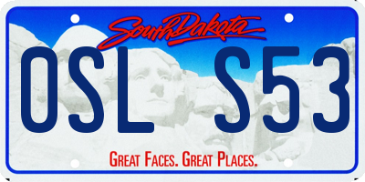 SD license plate 0SLS53