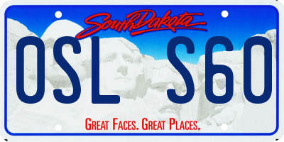 SD license plate 0SLS60