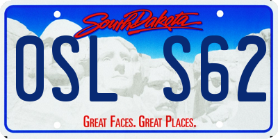 SD license plate 0SLS62