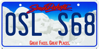 SD license plate 0SLS68