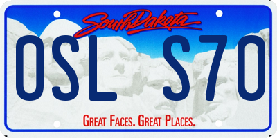 SD license plate 0SLS70
