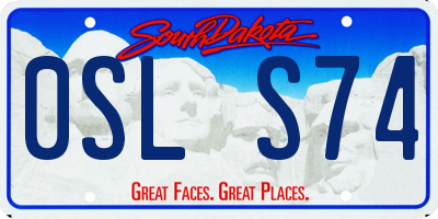 SD license plate 0SLS74