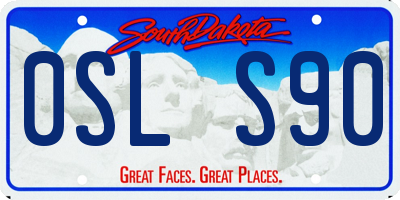 SD license plate 0SLS90