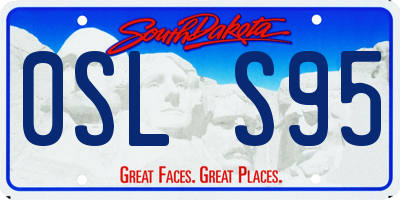 SD license plate 0SLS95