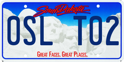 SD license plate 0SLT02