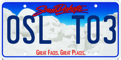 SD license plate 0SLT03