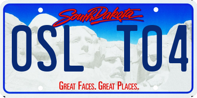 SD license plate 0SLT04