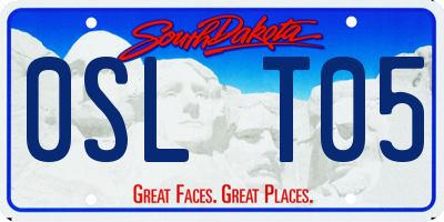 SD license plate 0SLT05