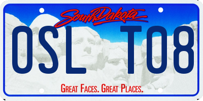SD license plate 0SLT08