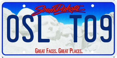 SD license plate 0SLT09