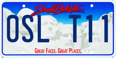 SD license plate 0SLT11