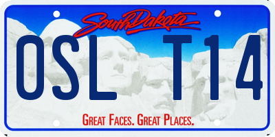 SD license plate 0SLT14