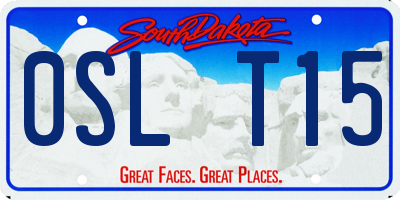 SD license plate 0SLT15