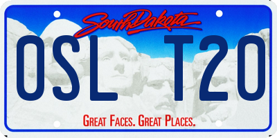 SD license plate 0SLT20