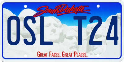 SD license plate 0SLT24