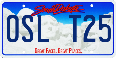 SD license plate 0SLT25