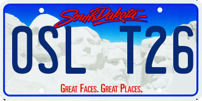 SD license plate 0SLT26