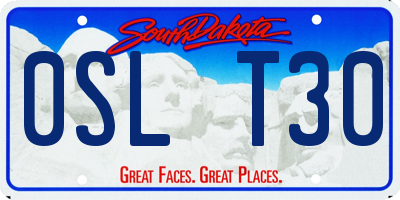 SD license plate 0SLT30