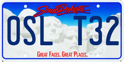 SD license plate 0SLT32