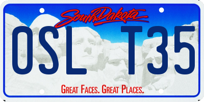 SD license plate 0SLT35